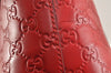 Authentic GUCCI Guccissima 2Way Tote Hand Bag GG Leather 432124 Red 2957K