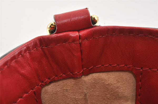 Authentic GUCCI Guccissima 2Way Tote Hand Bag GG Leather 432124 Red 2957K