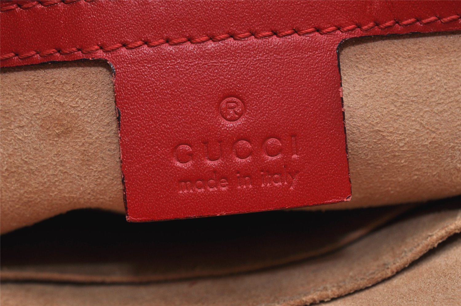 Authentic GUCCI Guccissima 2Way Tote Hand Bag GG Leather 432124 Red 2957K