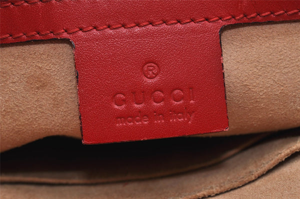 Authentic GUCCI Guccissima 2Way Tote Hand Bag GG Leather 432124 Red 2957K
