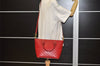 Authentic GUCCI Guccissima 2Way Tote Hand Bag GG Leather 432124 Red 2957K