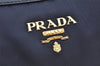 Authentic PRADA Tessuto Saffiano Nylon Leather 2Way Tote Bag BR4253 Navy 2958K