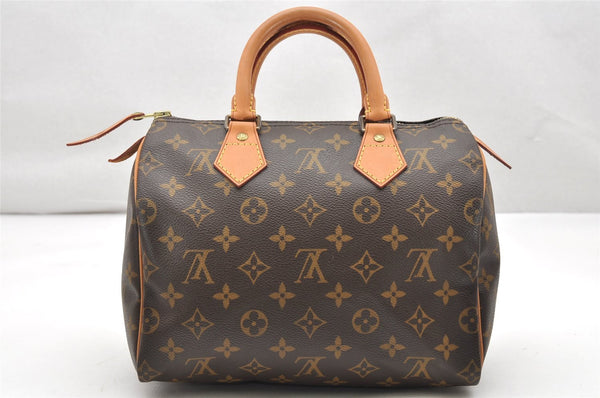 Authentic Louis Vuitton Monogram Speedy 25 Boston Hand Bag M41528 LV 2960K