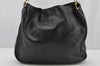 Authentic GUCCI Bamboo 2Way Shoulder Hand Bag Leather Black Junk 2961J