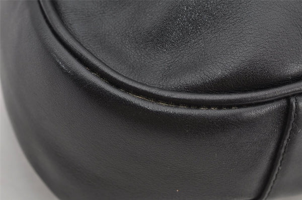 Authentic GUCCI Bamboo 2Way Shoulder Hand Bag Leather Black Junk 2961J