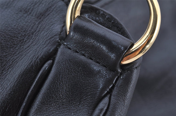 Authentic GUCCI Bamboo 2Way Shoulder Hand Bag Leather Black Junk 2961J