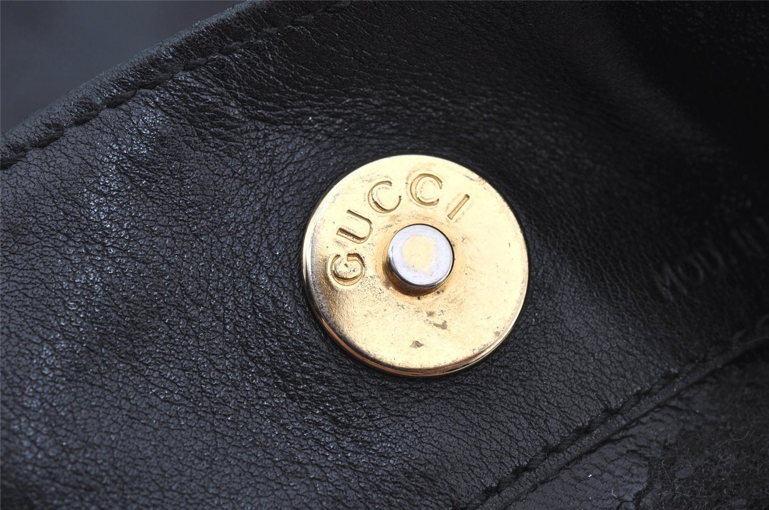 Authentic GUCCI Bamboo 2Way Shoulder Hand Bag Leather Black Junk 2961J