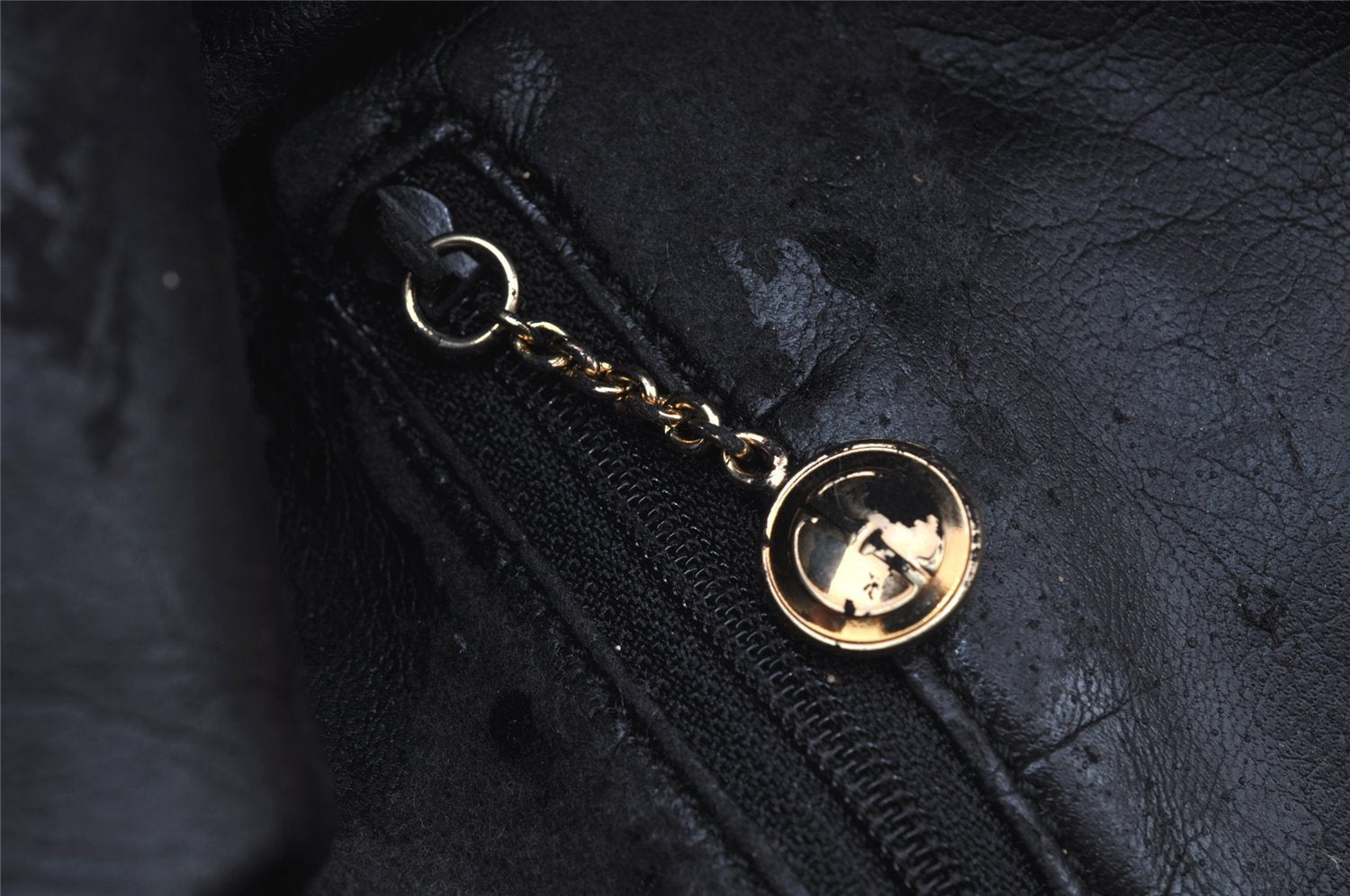 Authentic GUCCI Bamboo 2Way Shoulder Hand Bag Leather Black Junk 2961J