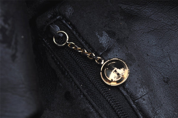 Authentic GUCCI Bamboo 2Way Shoulder Hand Bag Leather Black Junk 2961J