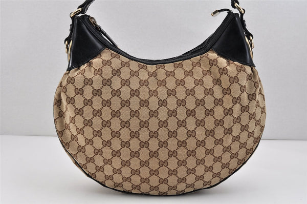 Authentic GUCCI Vintage Shoulder Hand Bag GG Canvas Leather 203927 Brown 2961K