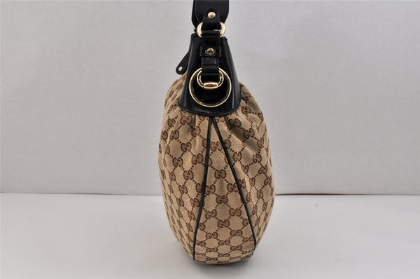 Authentic GUCCI Vintage Shoulder Hand Bag GG Canvas Leather 203927 Brown 2961K
