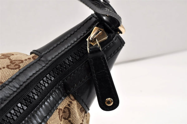 Authentic GUCCI Vintage Shoulder Hand Bag GG Canvas Leather 203927 Brown 2961K