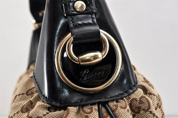 Authentic GUCCI Vintage Shoulder Hand Bag GG Canvas Leather 203927 Brown 2961K