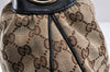Authentic GUCCI Vintage Shoulder Hand Bag GG Canvas Leather 203927 Brown 2961K