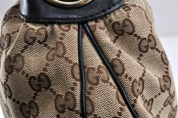 Authentic GUCCI Vintage Shoulder Hand Bag GG Canvas Leather 203927 Brown 2961K