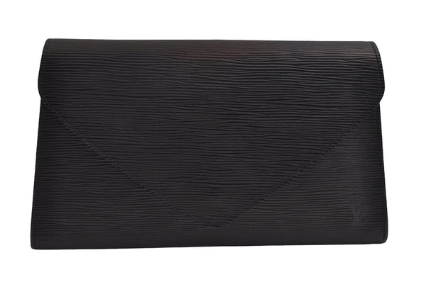 Authentic Louis Vuitton Epi Arts Deco Clutch Hand Bag Black M52632 LV 2962J