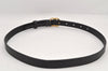 Authentic GUCCI Vintage Double G Belt Leather Size 70cm 29.5" 409417 Black 2962K