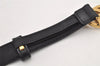 Authentic GUCCI Vintage Double G Belt Leather Size 70cm 29.5" 409417 Black 2962K