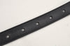 Authentic GUCCI Vintage Double G Belt Leather Size 70cm 29.5" 409417 Black 2962K