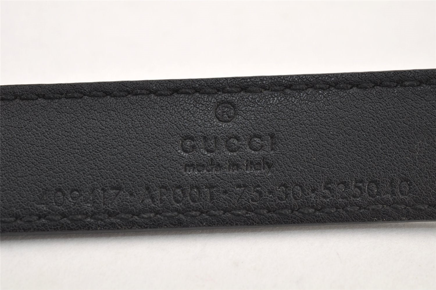 Authentic GUCCI Vintage Double G Belt Leather Size 70cm 29.5