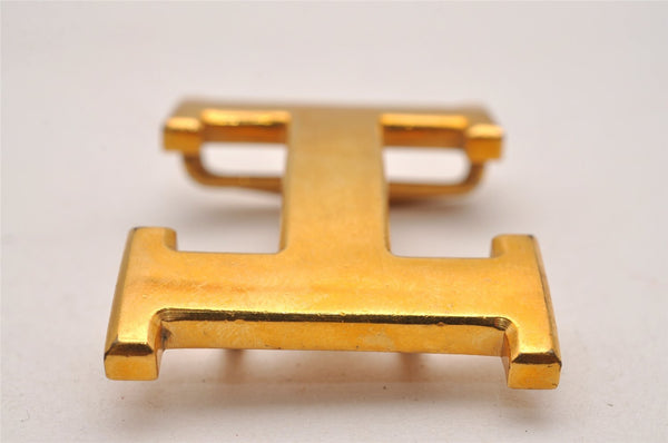 Authentic HERMES Vintage H Buckle for Constance Leather Belt Gold 2963J