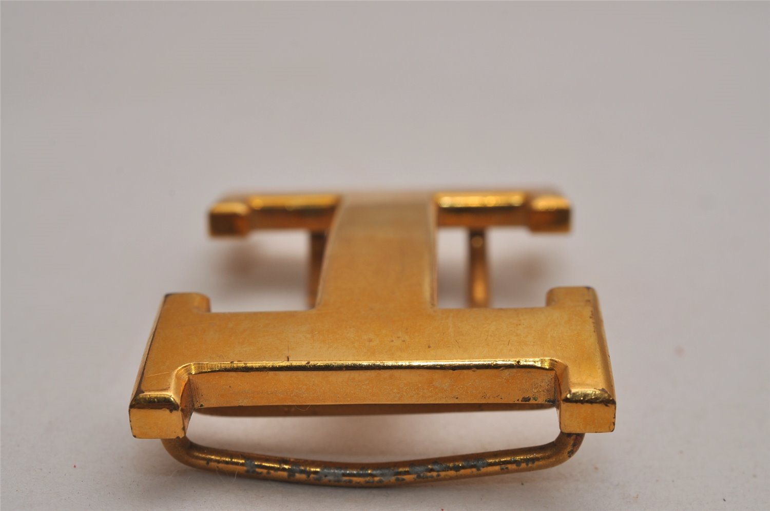 Authentic HERMES Vintage H Buckle for Constance Leather Belt Gold 2963J