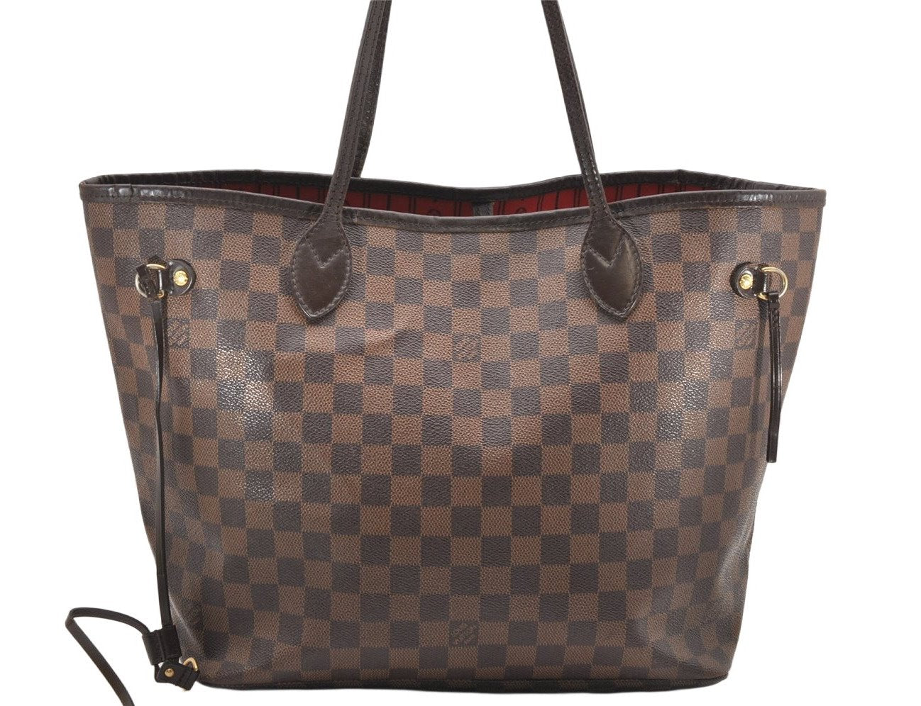 Authentic Louis Vuitton Damier Neverfull MM Shoulder Tote Bag N51105 LV 2963K