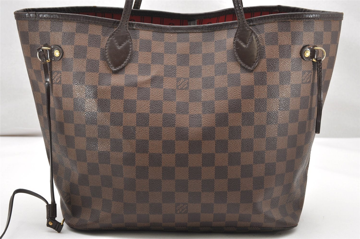 Authentic Louis Vuitton Damier Neverfull MM Shoulder Tote Bag N51105 LV 2963K