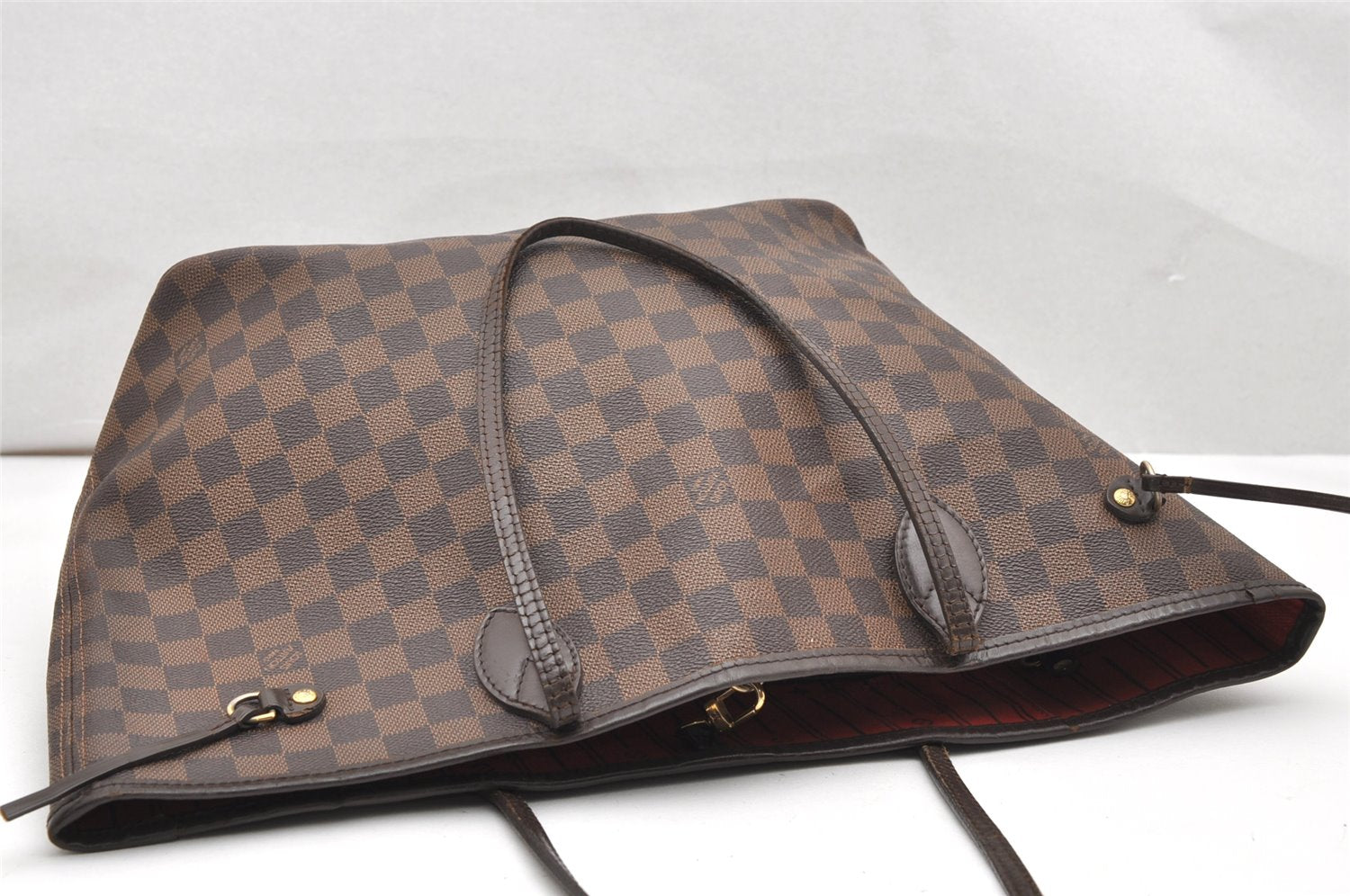 Authentic Louis Vuitton Damier Neverfull MM Shoulder Tote Bag N51105 LV 2963K