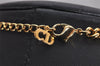 Authentic Christian Dior Gold Tone Rhinestone Chain Pendant Necklace CD 2964J