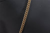 Authentic Christian Dior Gold Tone Rhinestone Chain Pendant Necklace CD 2964J