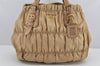 Authentic PRADA Tessuto Gaufre Nylon Leather 2Way Tote Bag BN1792 Beige 2964K