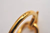 Authentic HERMES Scarf Ring Jumbo Circle Design Gold Tone Box 2965J