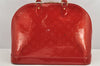 Authentic Louis Vuitton Vernis Alma GM Hand Bag Red M93596 LV 2965K