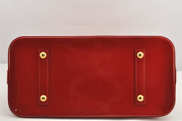 Authentic Louis Vuitton Vernis Alma GM Hand Bag Red M93596 LV 2965K