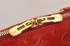 Authentic Louis Vuitton Vernis Alma GM Hand Bag Red M93596 LV 2965K