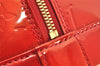 Authentic Louis Vuitton Vernis Alma GM Hand Bag Red M93596 LV 2965K