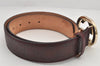 Auth GUCCI Guccissima Interlocking Belt GG Leather 80cm 31.5" 114876 Brown 2966K