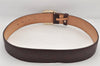 Auth GUCCI Guccissima Interlocking Belt GG Leather 80cm 31.5" 114876 Brown 2966K