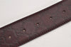 Auth GUCCI Guccissima Interlocking Belt GG Leather 80cm 31.5" 114876 Brown 2966K