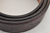 Auth GUCCI Guccissima Interlocking Belt GG Leather 80cm 31.5" 114876 Brown 2966K