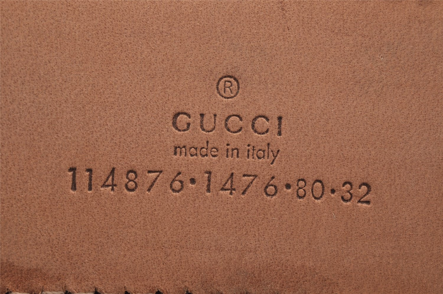 Auth GUCCI Guccissima Interlocking Belt GG Leather 80cm 31.5