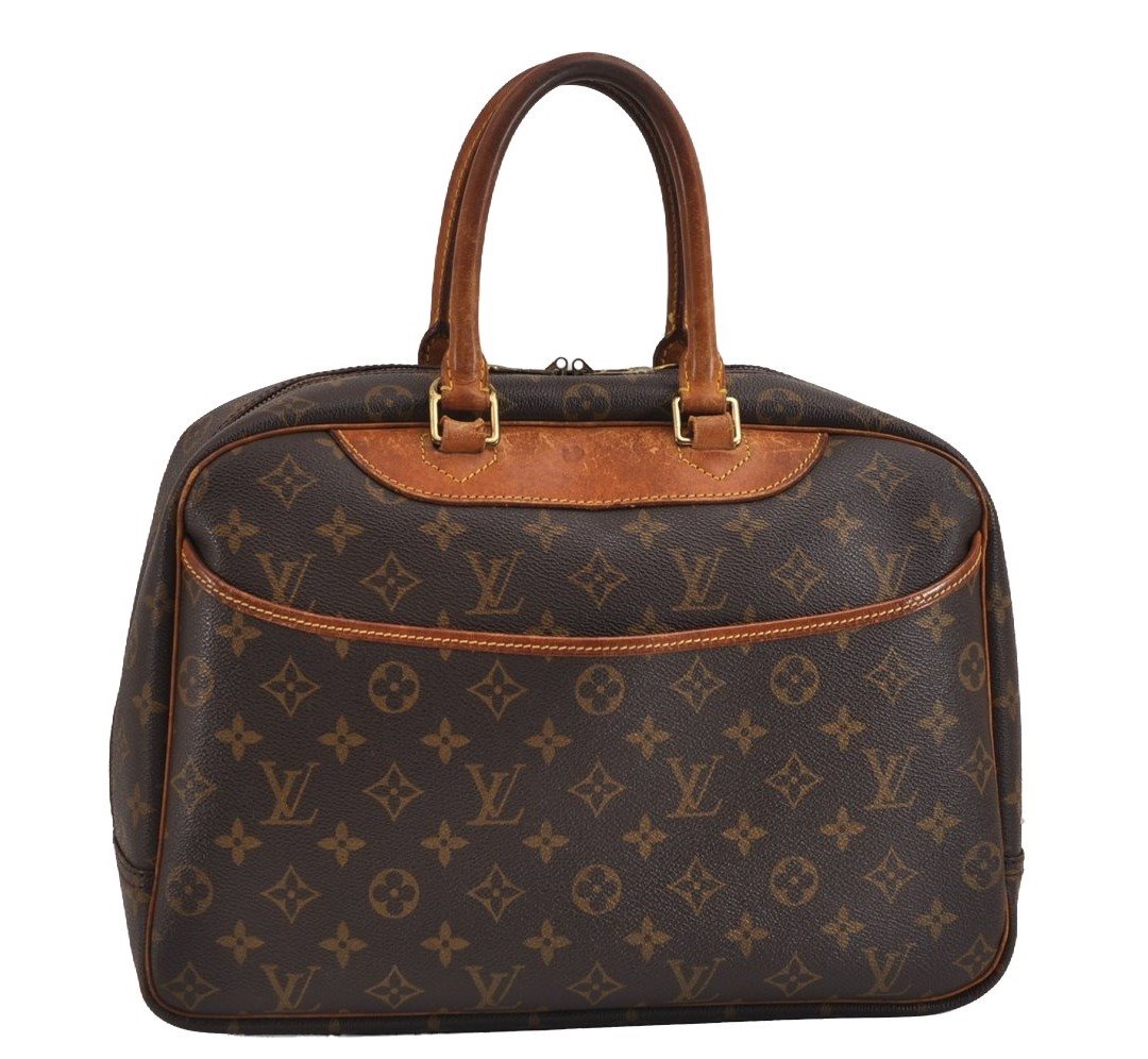Authentic Louis Vuitton Monogram Deauville Hand Bag M47270 LV 2967J