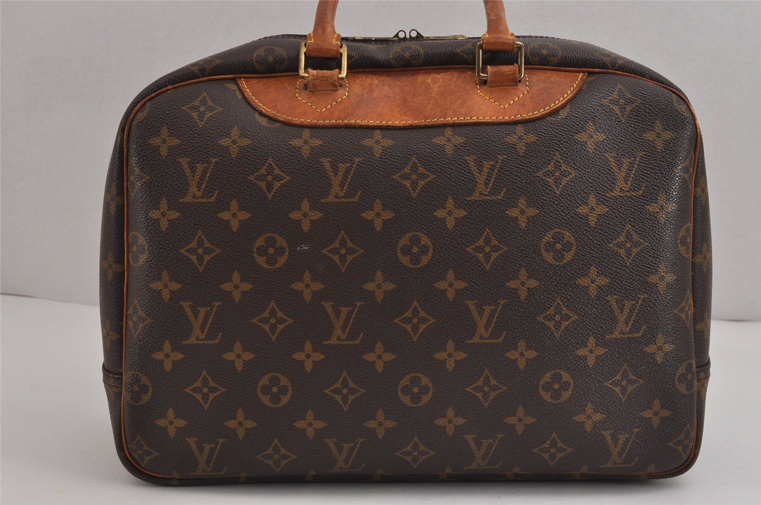 Authentic Louis Vuitton Monogram Deauville Hand Bag M47270 LV 2967J