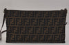 Authentic FENDI Vintage Zucca Shoulder Cross Body Bag Canvas Leather Brown 2967K