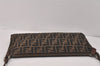 Authentic FENDI Vintage Zucca Shoulder Cross Body Bag Canvas Leather Brown 2967K