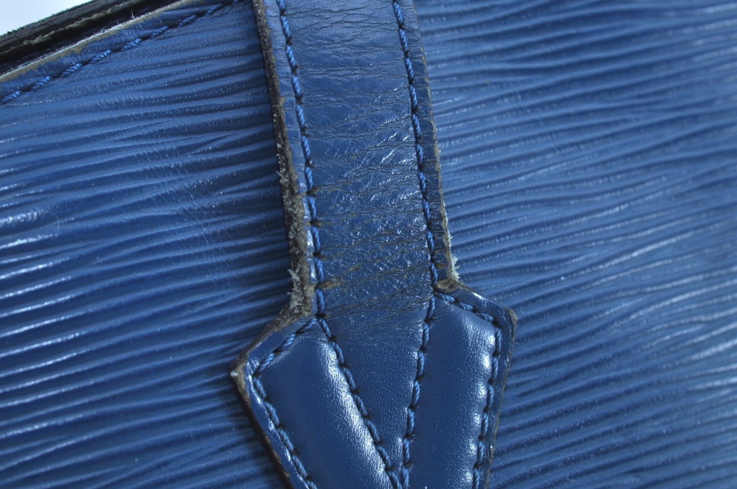 Auth Louis Vuitton Epi Saint Jacques Shopping Shoulder Bag Blue M52265 LV 2968H