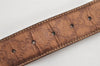 Authentic GUCCI Guccissima Heart Belt GG Leather 80cm 31.5" 245856 Brown 2968K