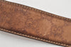 Authentic GUCCI Guccissima Heart Belt GG Leather 80cm 31.5" 245856 Brown 2968K