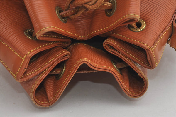 Authentic Louis Vuitton Epi Noe Shoulder Drawstring Bag Brown M44008 Junk 2969I